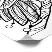 Poster Chouette Magique Inspiré Assis Sur La Branche 2 (Coin)