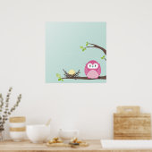 Poster Chouette momifère attendue :: citron neutre (Cuisine)