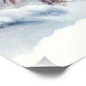 Poster Chouette neige aquarelle (Coin)