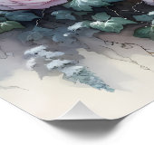 Poster Chouette neigeuse dans le jardin d'hiver Lune (Coin)