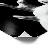 Poster Chouette neigeuse majestueuse perchée (Coin)