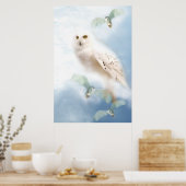 Poster Chouette neigeuse sur toile (Cuisine)