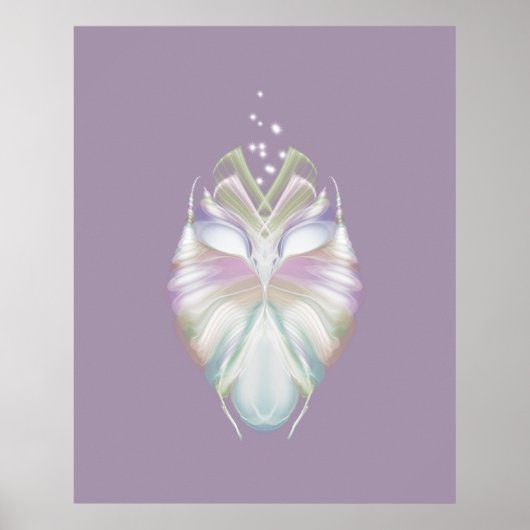 Poster Chouette Oracle Pastel Purple (Devant)