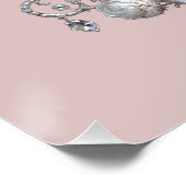 Poster Chouette Perle de Cristal Blanc (Coin)