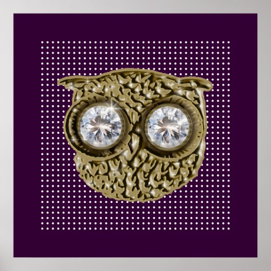 Poster Chouette pour mur ~ oiseaux (Devant)