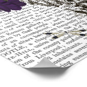 Poster Chouette pourpre avec Antlers (Coin)