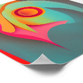 Poster Chouette rétro abstraite  (Coin)