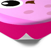 Poster Chouette rose (Coin)