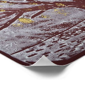 Poster Chouette sur un arbre neigeux (Coin)