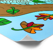 Poster Chouette tirée à la main Mandala (Coin)