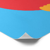 Poster Chouette totem 3 chouettes sur l'autre (Coin)