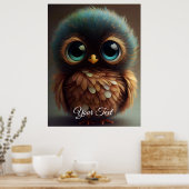 Poster Chouette triste. (Cuisine)