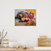 Poster Choux rouges et oignons par Vincent van Gogh (Cuisine)