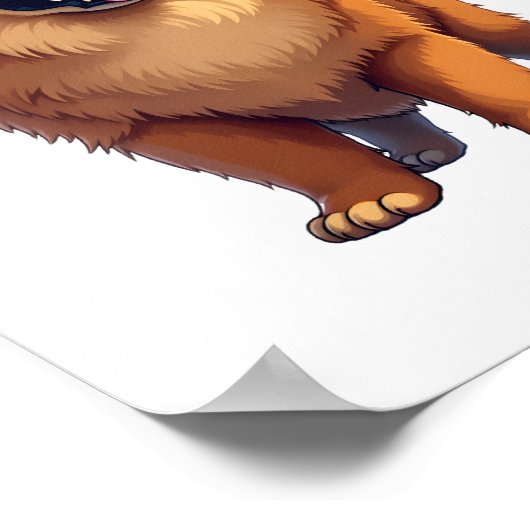 Poster Chow Chow Chien Chien chinois race pour un Chow Ch (Coin)