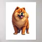 Poster Chow Chow Chien Chien chinois race pour un Chow Ch (Devant)
