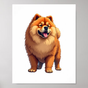 Poster Chow Chow Chien Chien chinois race pour un Chow Ch