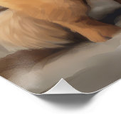 Poster Chow Chow Chien de Noël en neige (Coin)