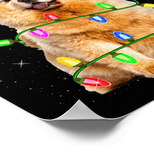 Poster Chow Chow Dog Lover Xmas Lighting Santa Chow Chow  (Coin)