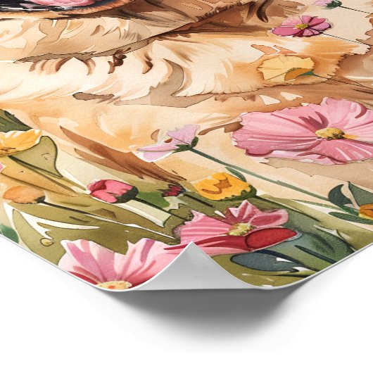 Poster Chow Chow Dog Portrait Wall Art Imprimer Poste (Coin)