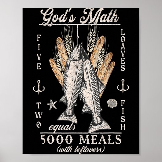Poster Chrétien 2 Poissons 5 Breads 5000 Contre _2 (Devant)