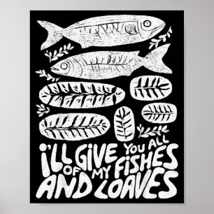 Poster Chrétien 2 Poissons 5 pains 5000 Contre