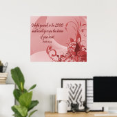 Poster chrétien avec la Bible Verse Psaume 37:4 (Bureau à domicile)