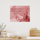 Poster chrétien avec la Bible Verse Psaume 37:4 (Cuisine)