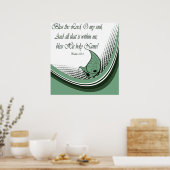 Poster chrétien avec Verse biblique - Psaumes (Cuisine)