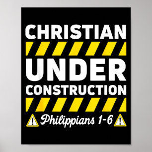 Poster Chrétien drôle en construction Philippiens 1-6 S