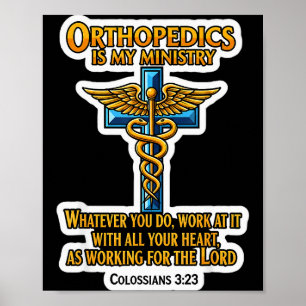 Poster Chrétien Orthopédiste Docteur Orthopédie Est Mon M