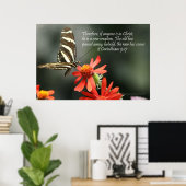 Poster chrétien - Papillon - Nouvelle Création (Bureau à domicile)