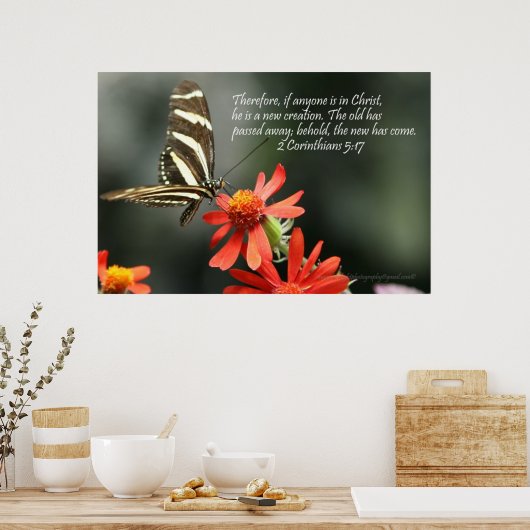 Poster chrétien - Papillon - Nouvelle Création (Cuisine)