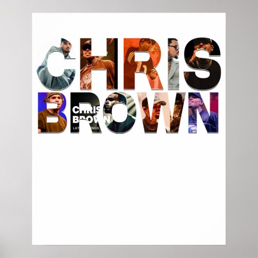 Poster Chris Brown tex (Devant)