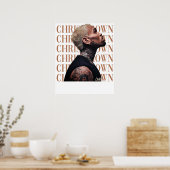 Poster Chris Brown Text  (Cuisine)