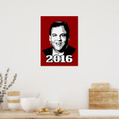 POSTER CHRIS CHRISTIE 2016 CANDIDAT (Cuisine)