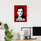 POSTER CHRIS CHRISTIE 2016 CANDIDAT (Bureau à domicile)