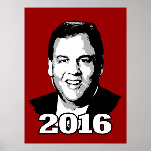 POSTER CHRIS CHRISTIE 2016 CANDIDAT (Devant)