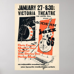 Poster Chris Connor - MJQ - Don Shirley - Herbie Mann