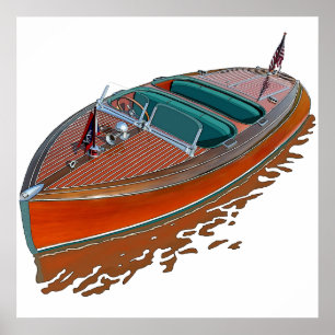 Poster Chris-Craft Barrel Back