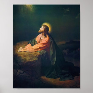 Poster Christ à Gethsémani Heinrich Hofmann Peinture
