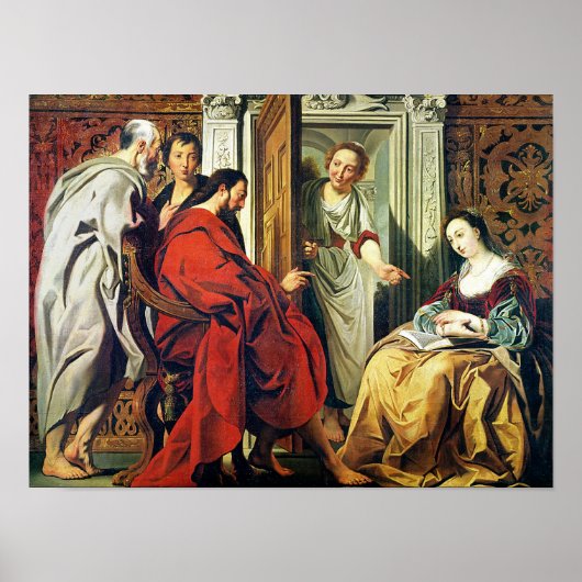 Poster Christ à la Maison de Marthe et Marie de Béthanie (Devant)