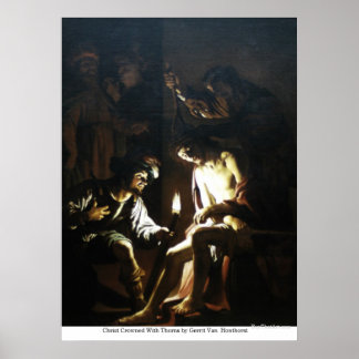 Poster Christ couronné d'épines par Gerrit Van Honthorst
