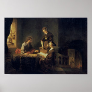 Poster Christ dans la Maison de Martha et Marie