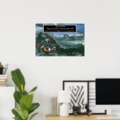 Poster Christ dans la tempête (Bureau à domicile)