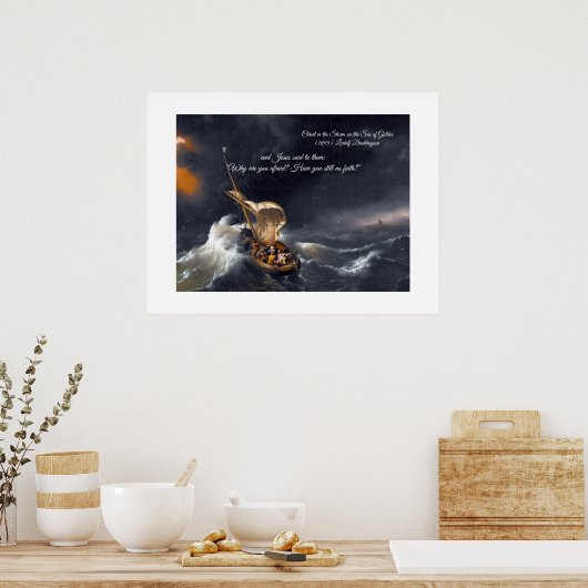 Poster Christ dans la tempête (Cuisine)