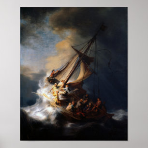 Poster Christ dans la tempête sur la mer de Galilée