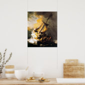 Poster Christ dans la tempête sur la mer de Galilée- Remb (Cuisine)