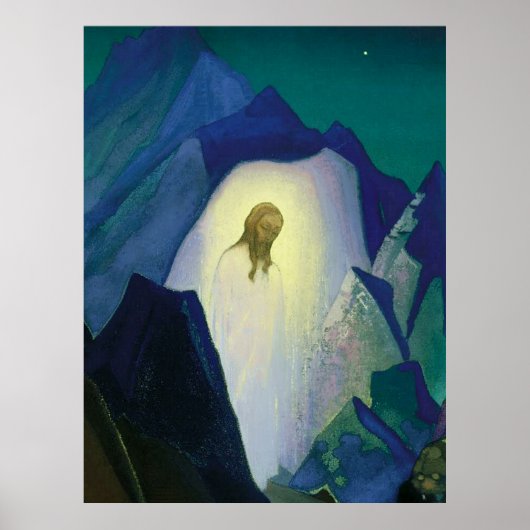 Poster «Christ dans le désert» de Nicholas Roerich (Devant)