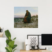 Poster Christ dans le désert par Ivan Nikolaevich Kramsko (Bureau à domicile)