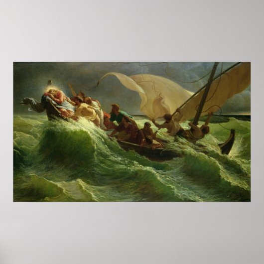 Poster Christ endormi dans son bateau (Devant)